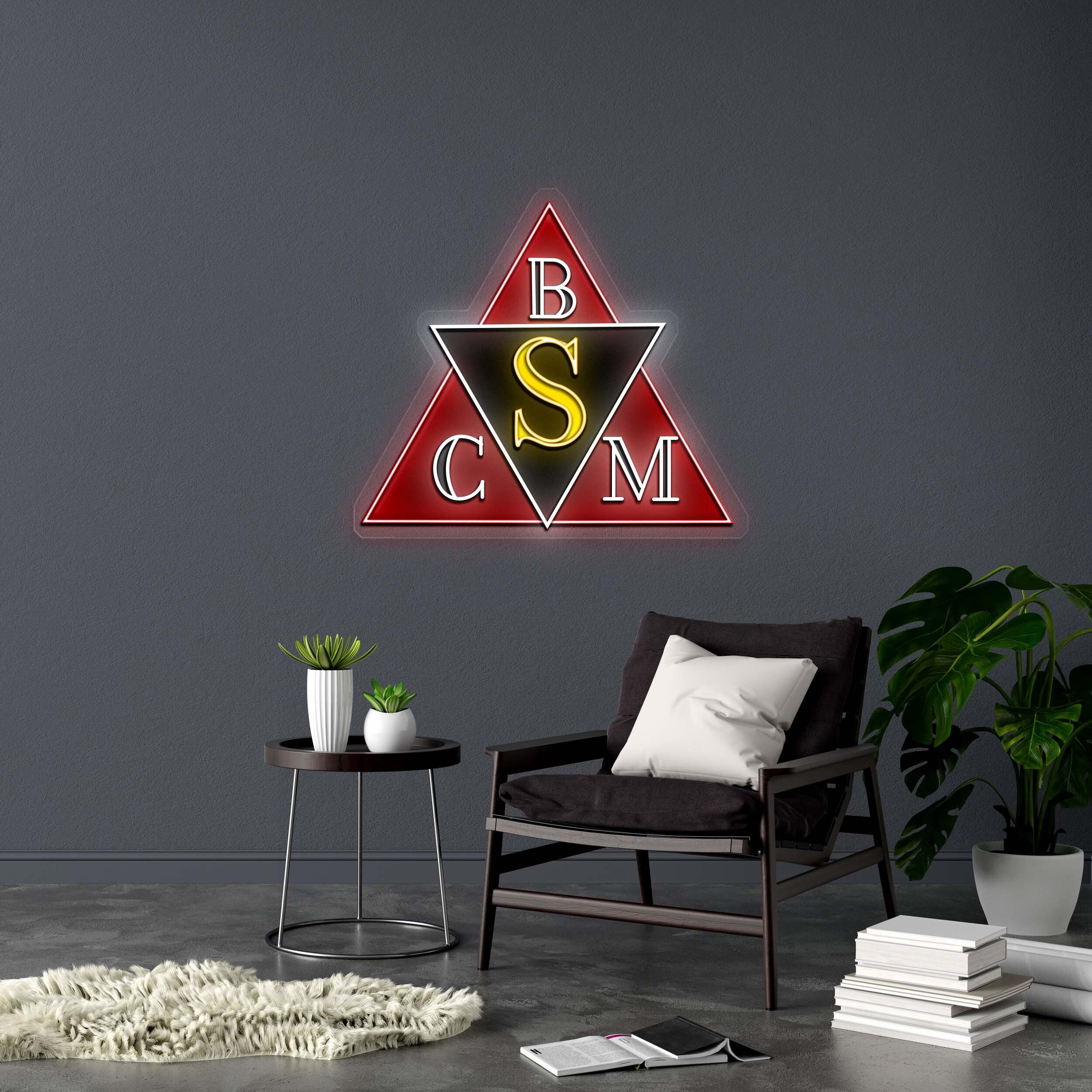 Geometric Triangle - Premium Neon Artwork