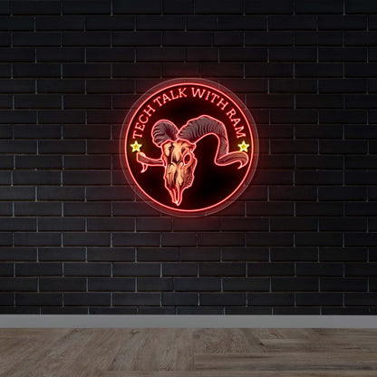 TECH TALK WITH RAM - Premium Neon Artwork