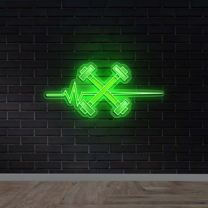 Dumbbells - Premium Neon Artwork