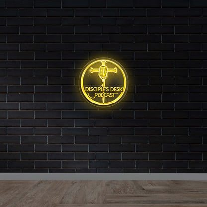 Disciple’s Desk Podcast - Premium Neon Artwork