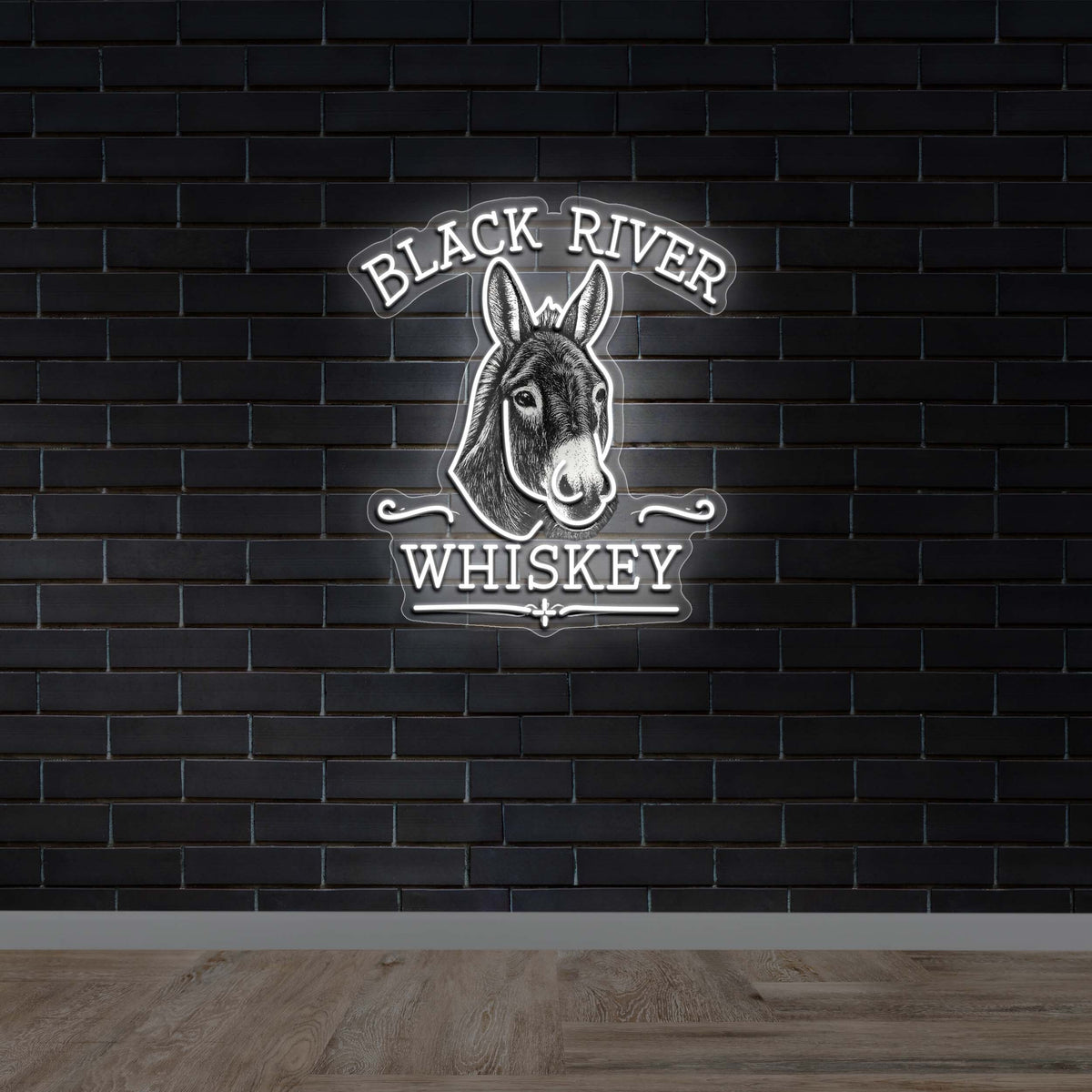 Black River Whiskey - Premium Neon Artwork