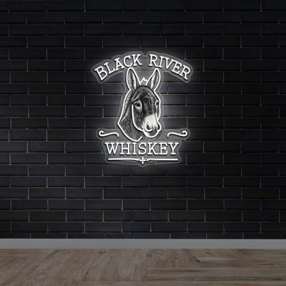 Black River Whiskey - Premium Neon Artwork
