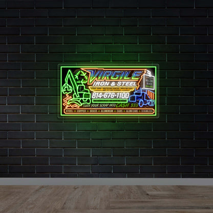 VIRGILE IRON & STEEL -  Premium Neon Artwork