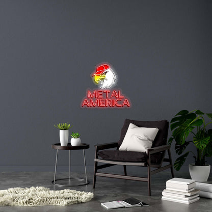 METAL AMERICA - Premium Neon Artwork