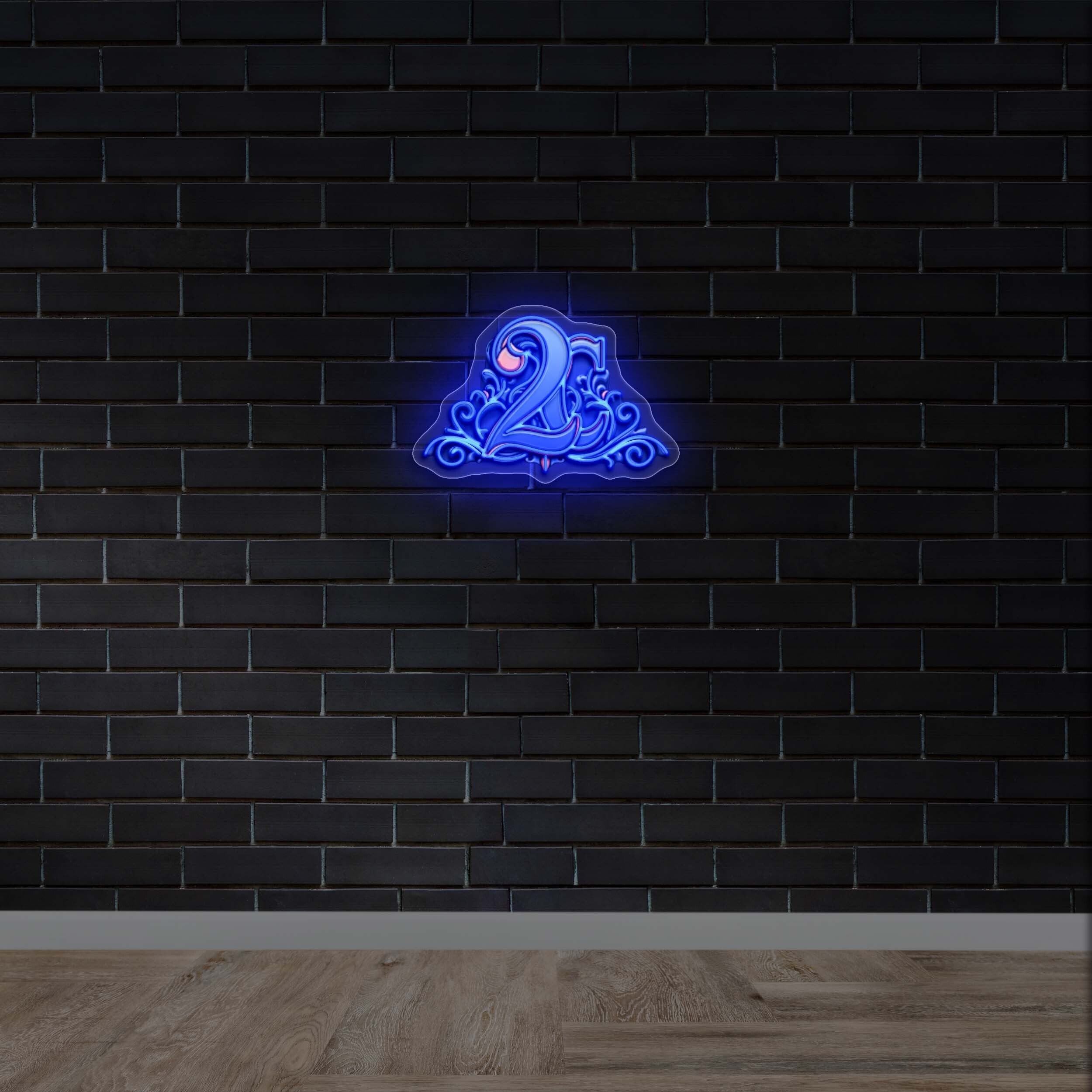 Number 2 Business Logo - Premium Neon Artwork