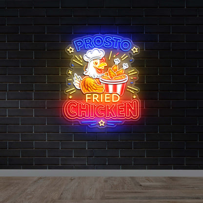 PROSTO FRIED CHICKEN - Premium Neon Artwork