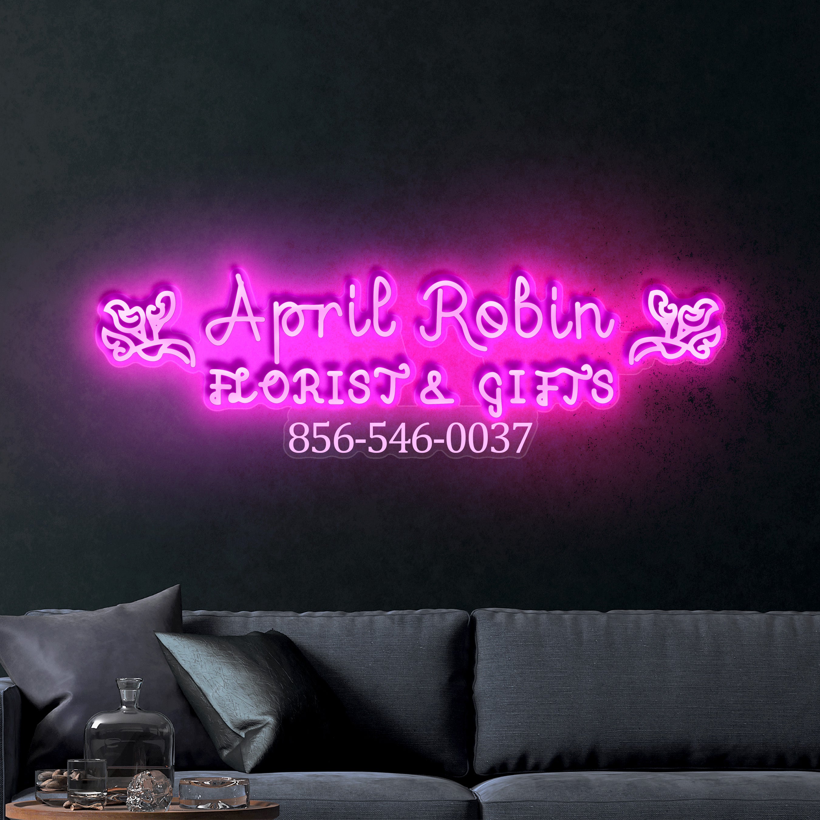 April Robin Florist & Gifts – Premium Neon Artwork