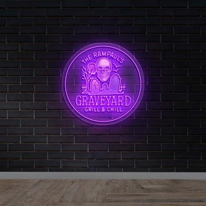 Graveyard Grill & Chill - Premium Neon Artwork