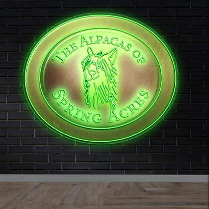 The Alpacas of Spring Acres - Premium Neon Artwork