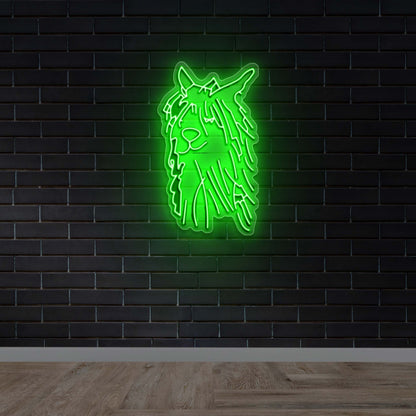 Alpaca Head - Premium Neon Artwork