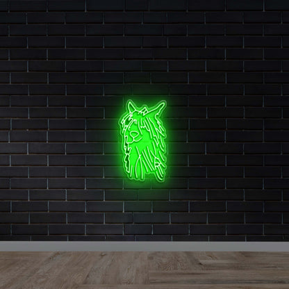 Alpaca Head - Premium Neon Artwork