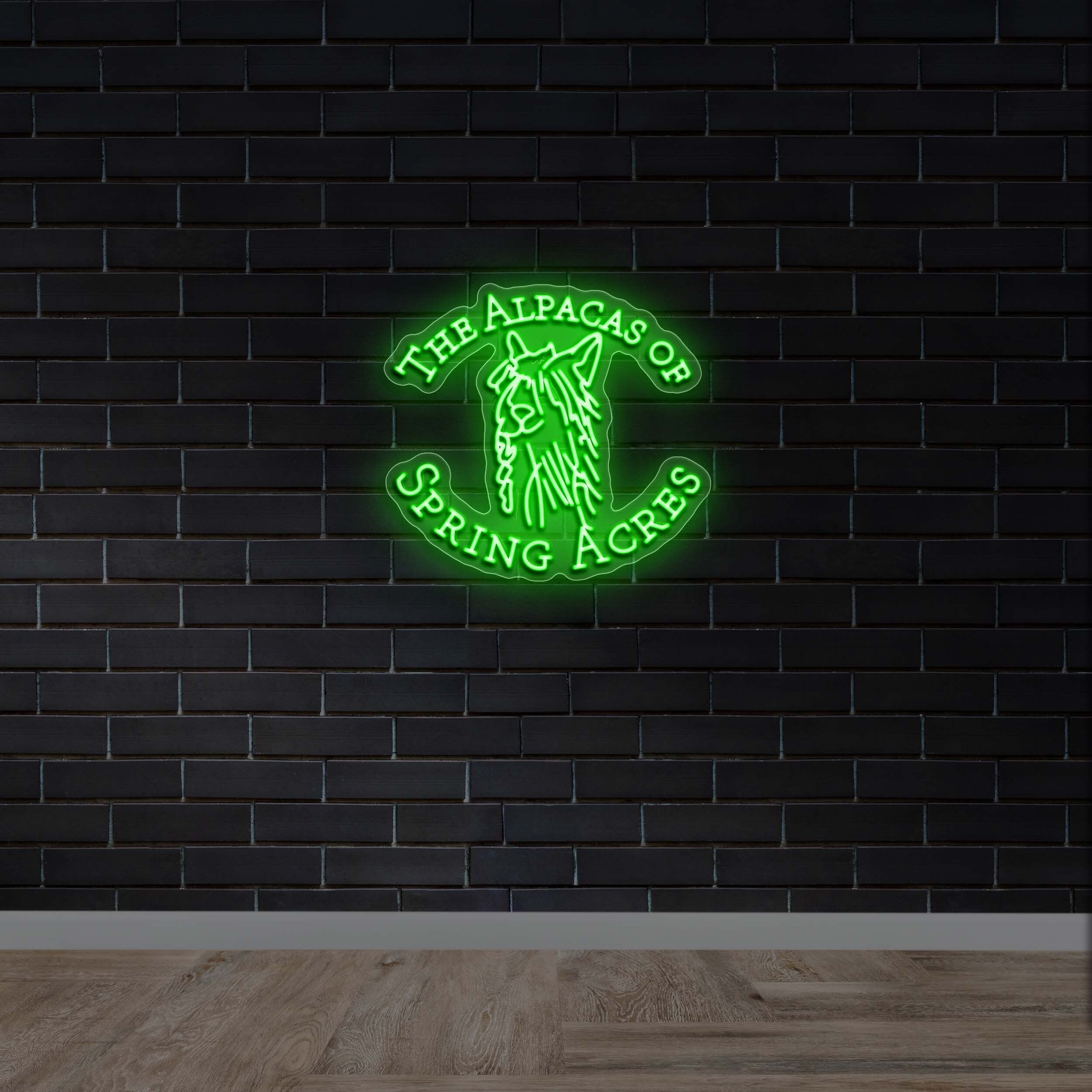 The Alpacas of Spring Acres (2nd version) - Premium Neon Artwork
