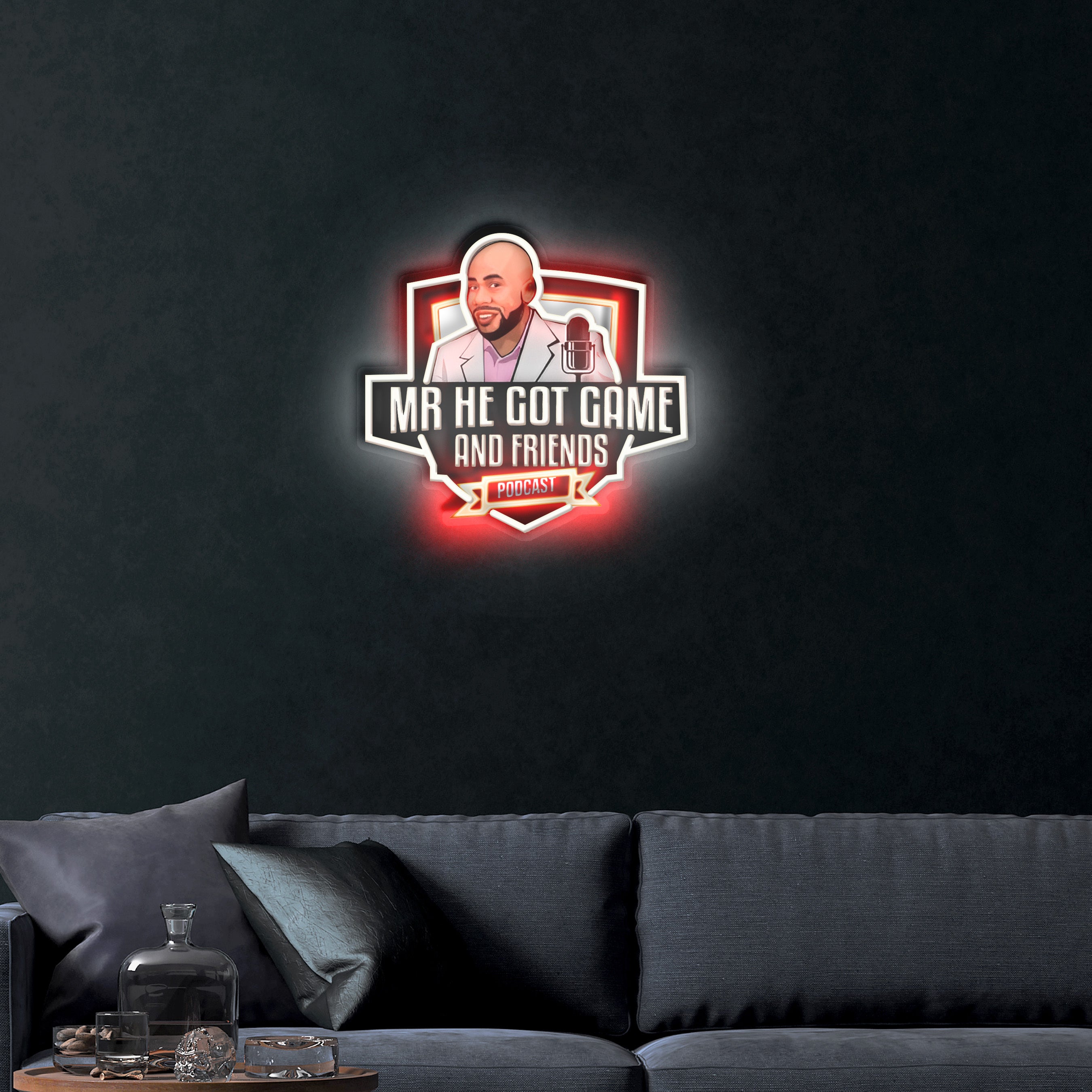 Mr He got Game and Friends – Premium Neon Artwork