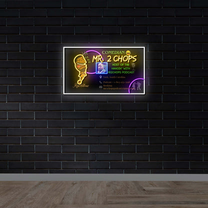 Mr. 2 Chops Podcast - Premium Neon Artwork