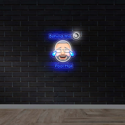 Behind the 8 Ball Pool Hall - Premium Neon Artwork