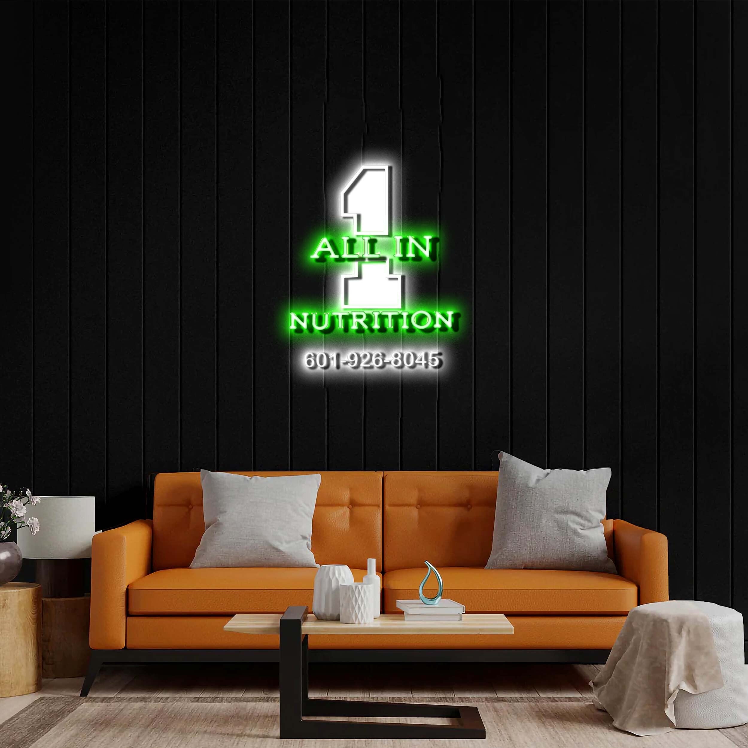 All In 1 Nutrition - Premium Neon Artwork