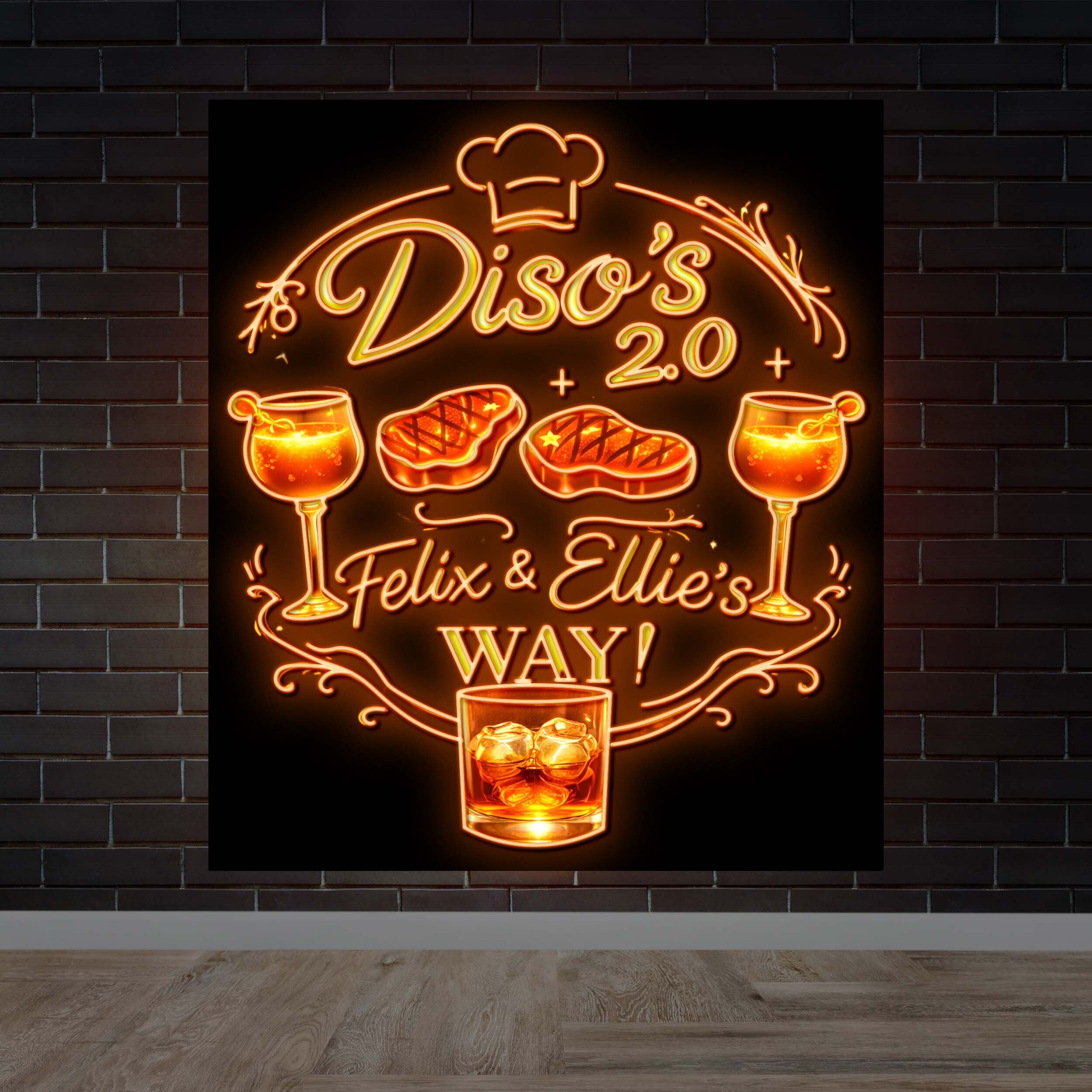 Diso's 2.0 - Premium Neon Artwork