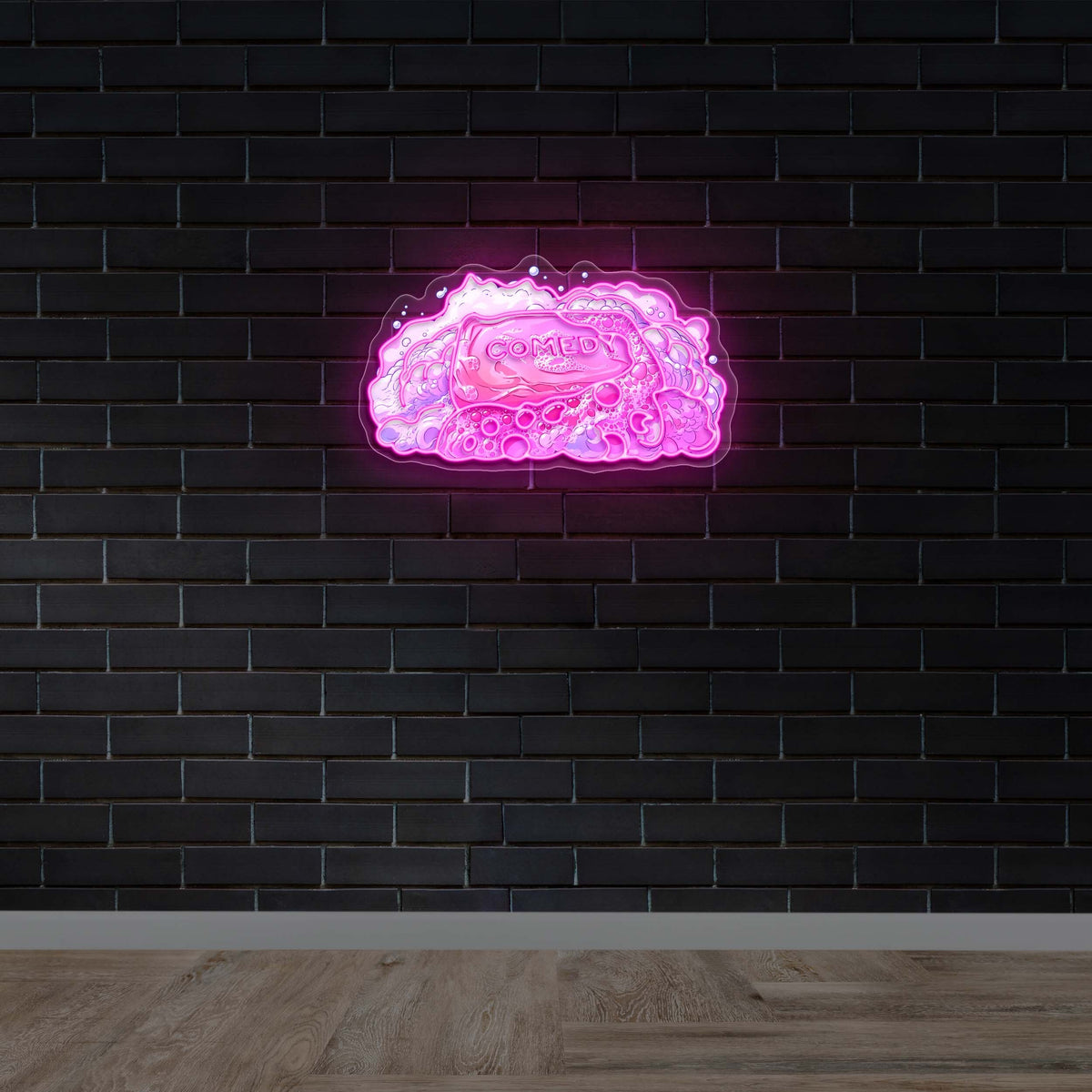 Comedy Brain - Premium Neon Artwork