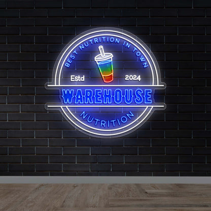 Warehouse Nutrition - Premium Neon Artwork