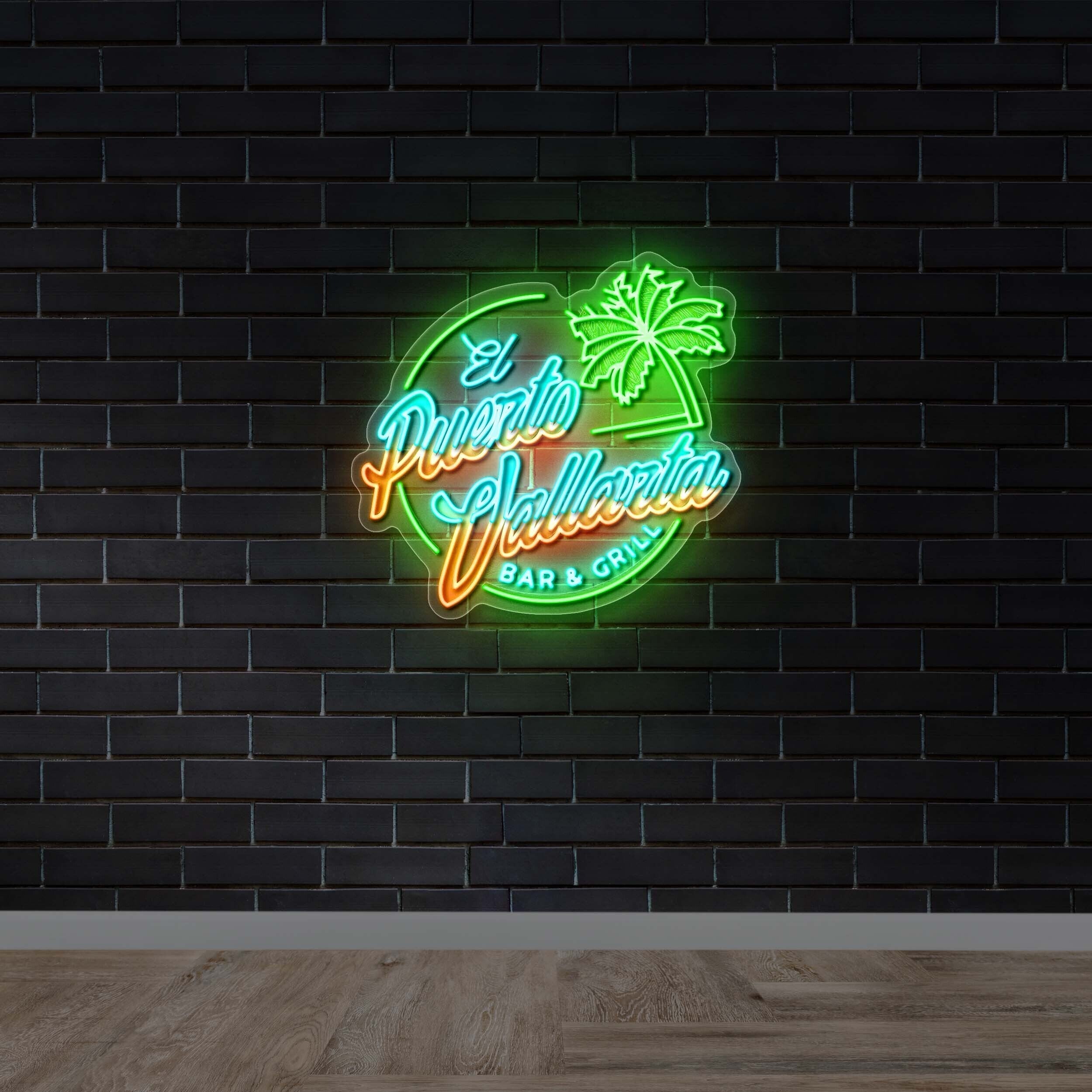 El Puerto de Vallarta Bar & Grill - Premium Neon Artwork