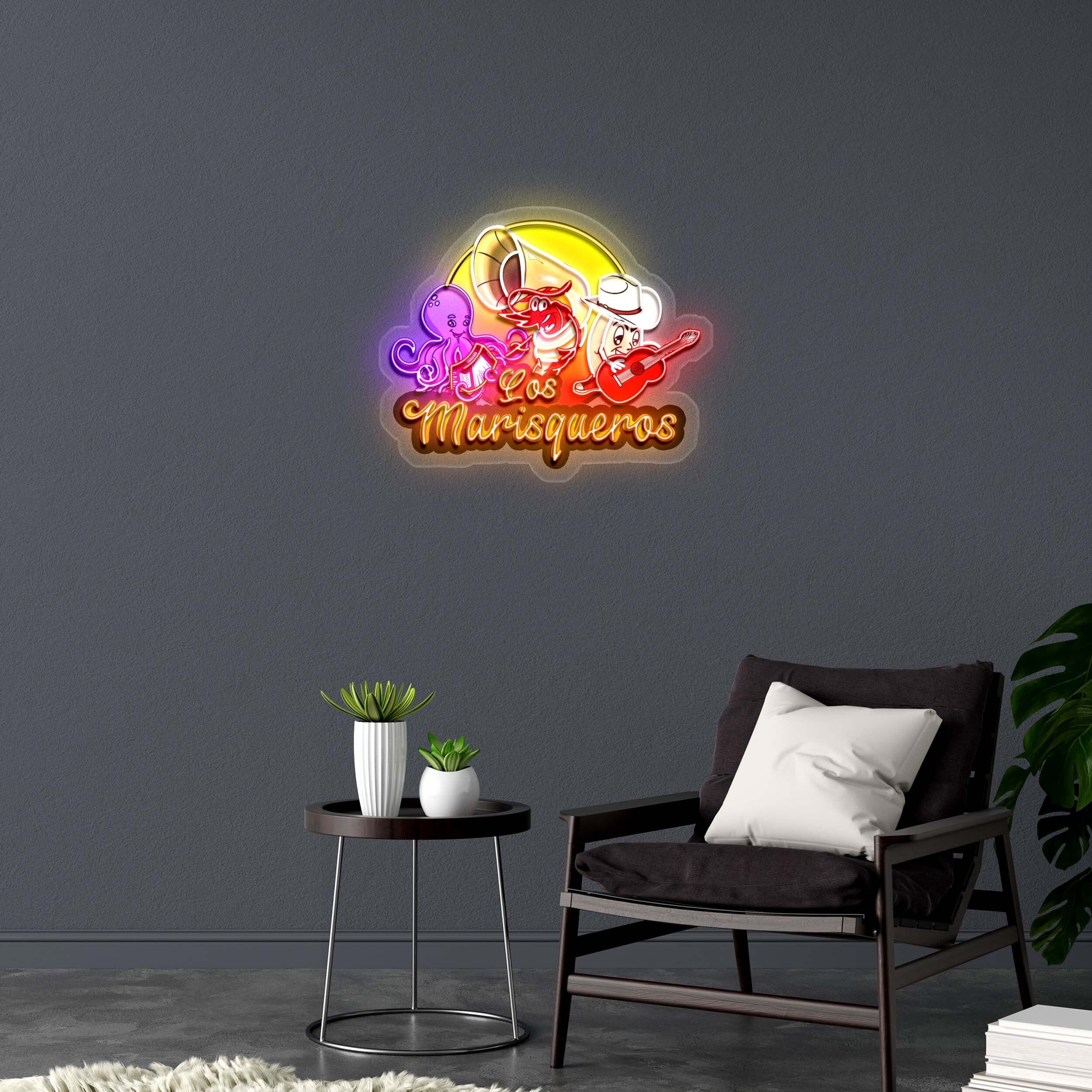 Los Marisqueros - Premium Neon Artwork