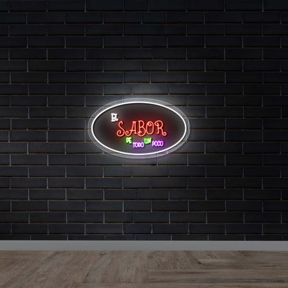 El Sabor De Todo Un Poco – Premium Neon Artwork