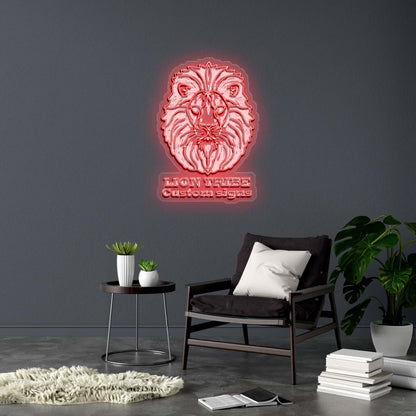 LION TRIBE - Premium Neon Artwork