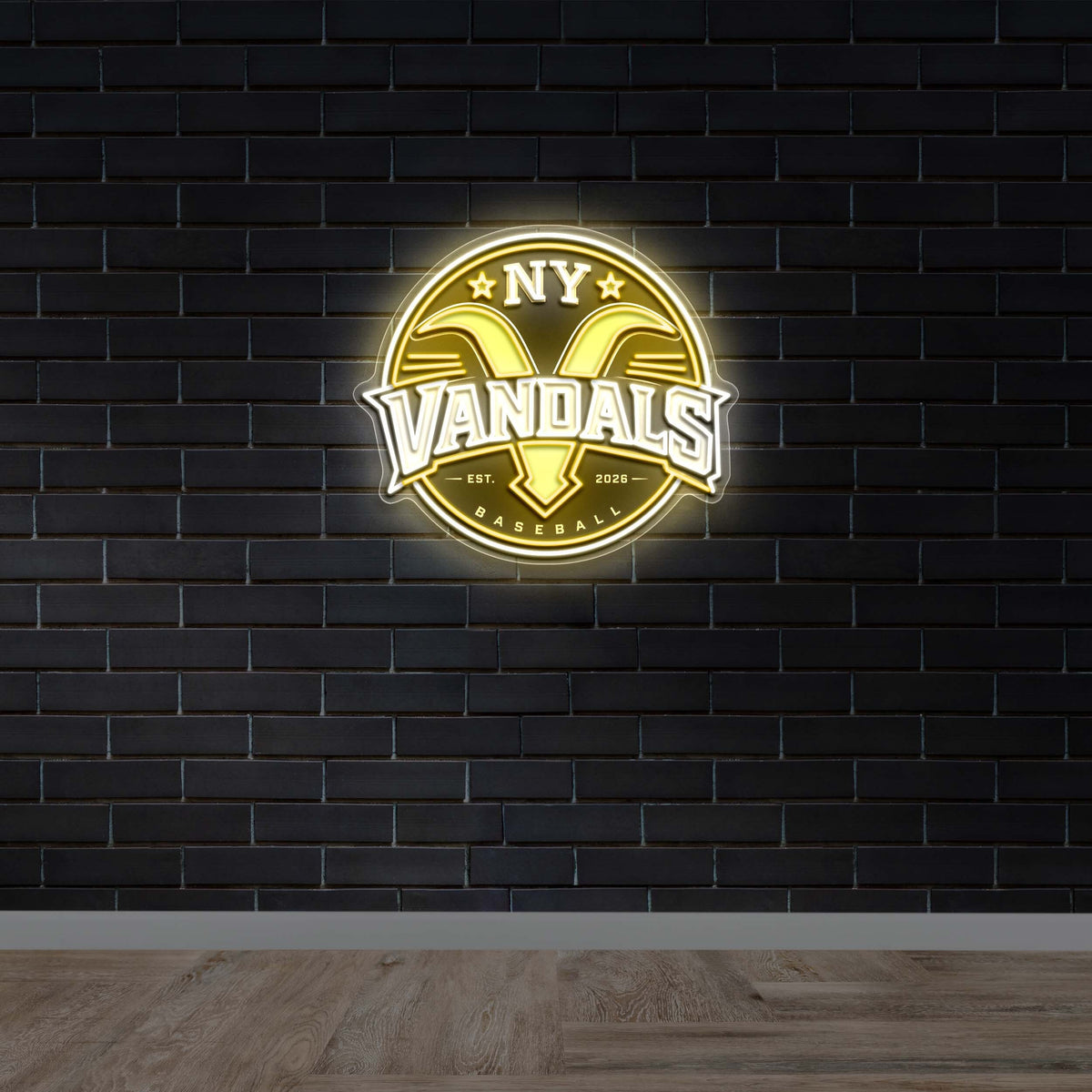 NY Vandals Baseball - Premium Neon Artwork