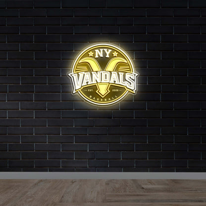 NY Vandals Baseball - Premium Neon Artwork