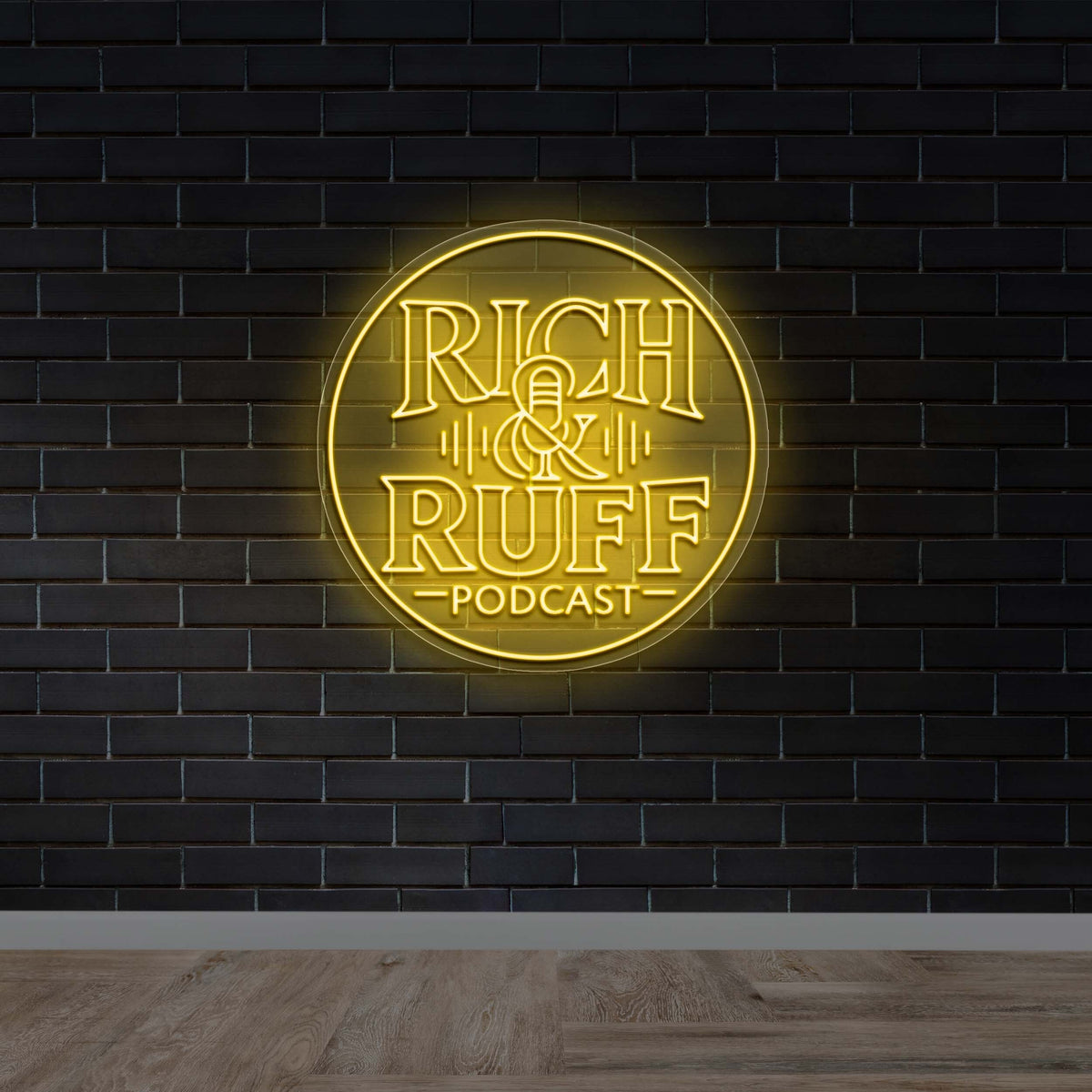 Rich & Ruff Podcast - Premium Neon Artwork
