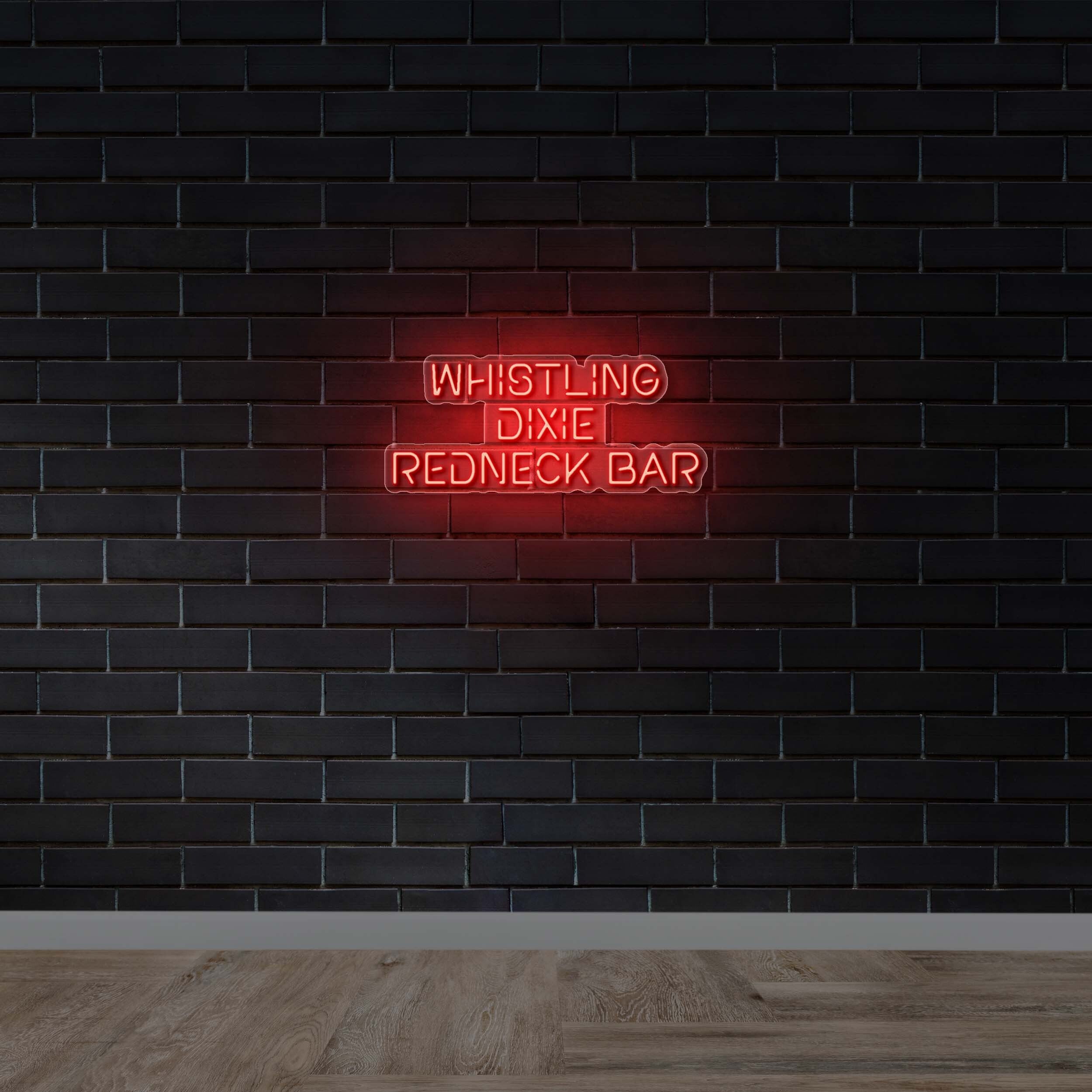 WHISTLING DIXIE REDNECK BAR - Premium Neon Artwork