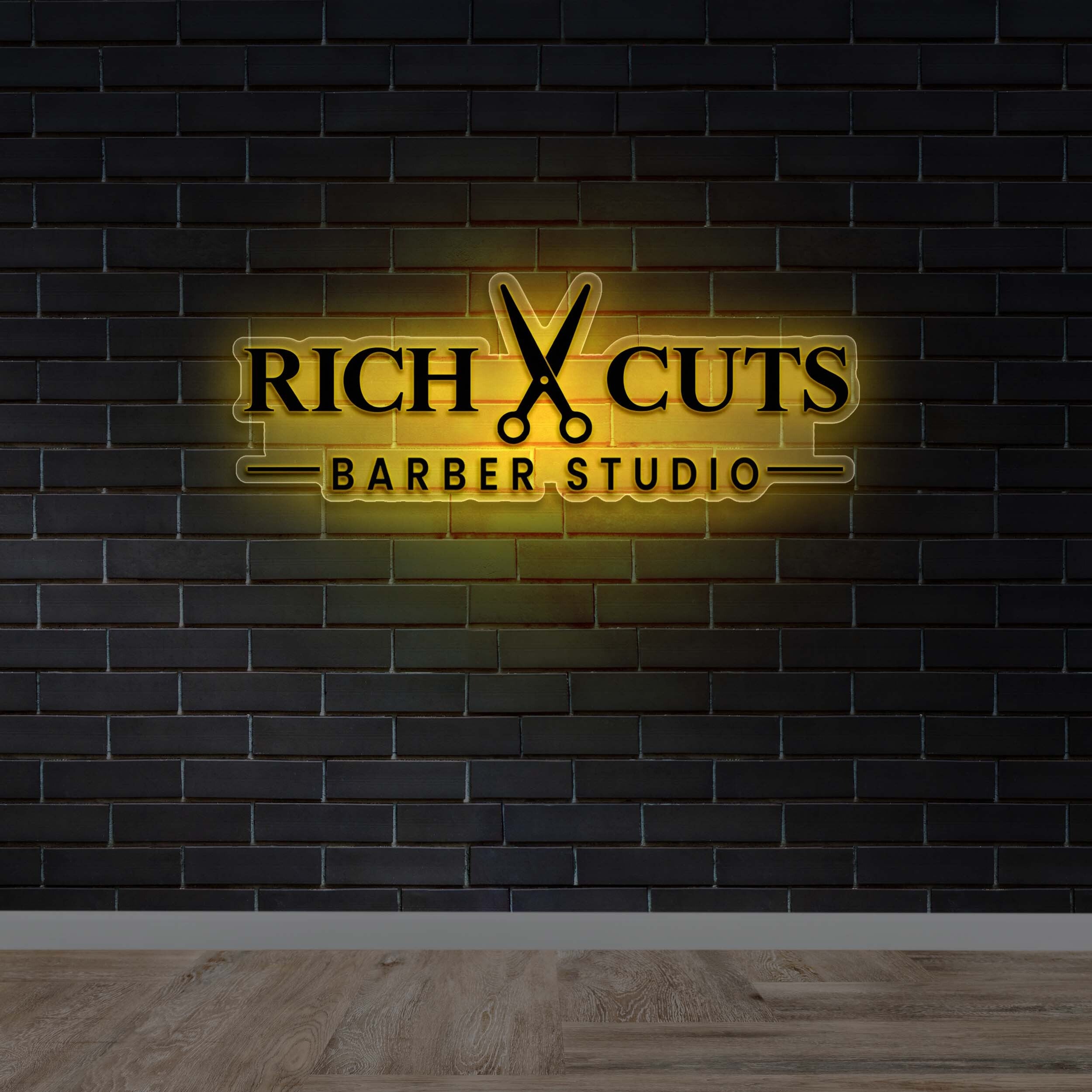 Rich Cuts Barber Studio - Premium Neon Artwork