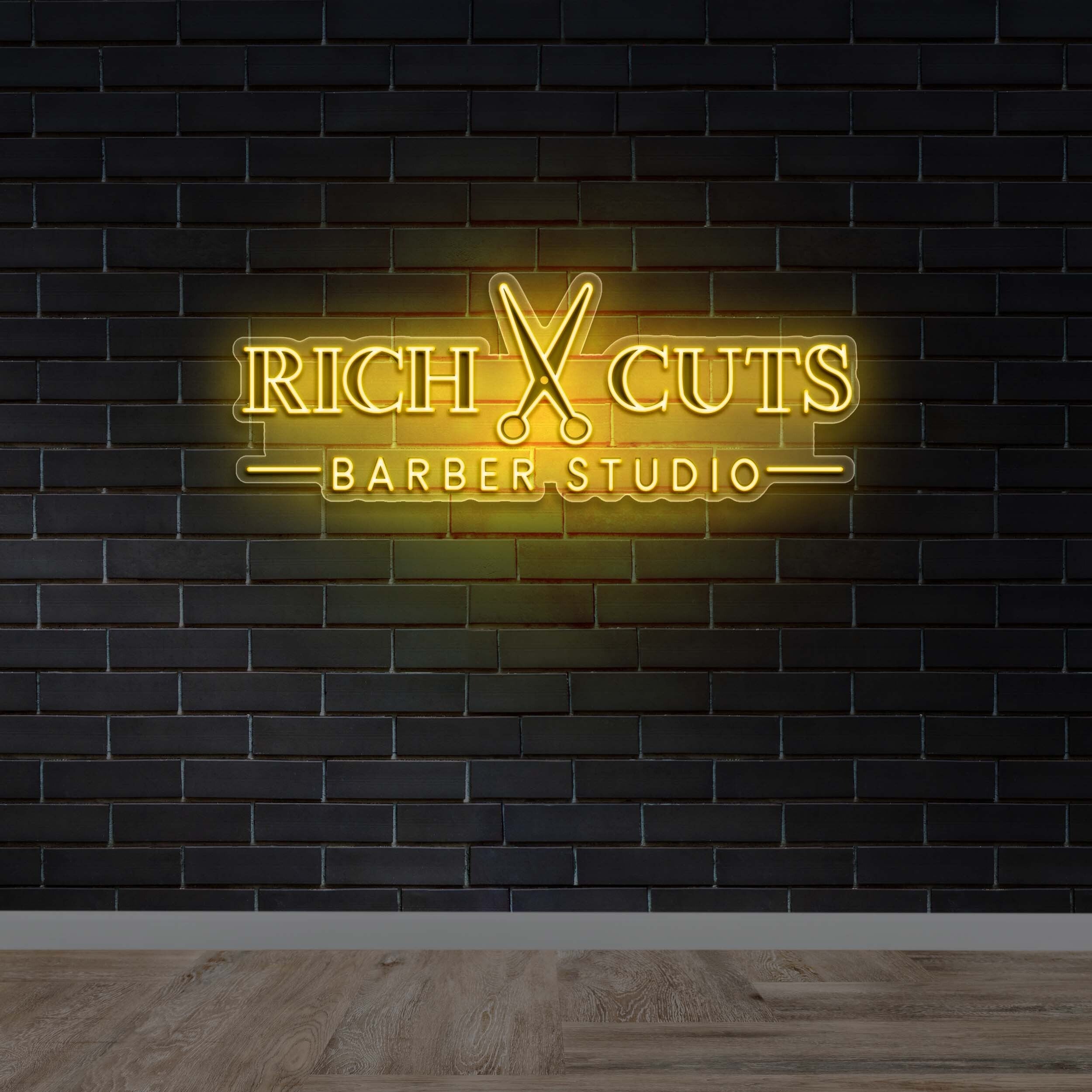 Rich Cuts Barber Studio - Premium Neon Artwork