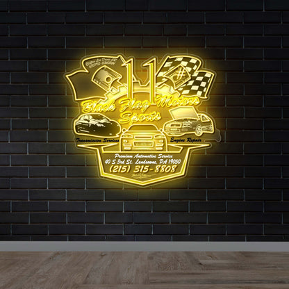 Black Flag Motor Sports - Premium Neon Artwork