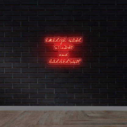 Emerge Hair Studio and Barbershop - Premium Neon Artwork