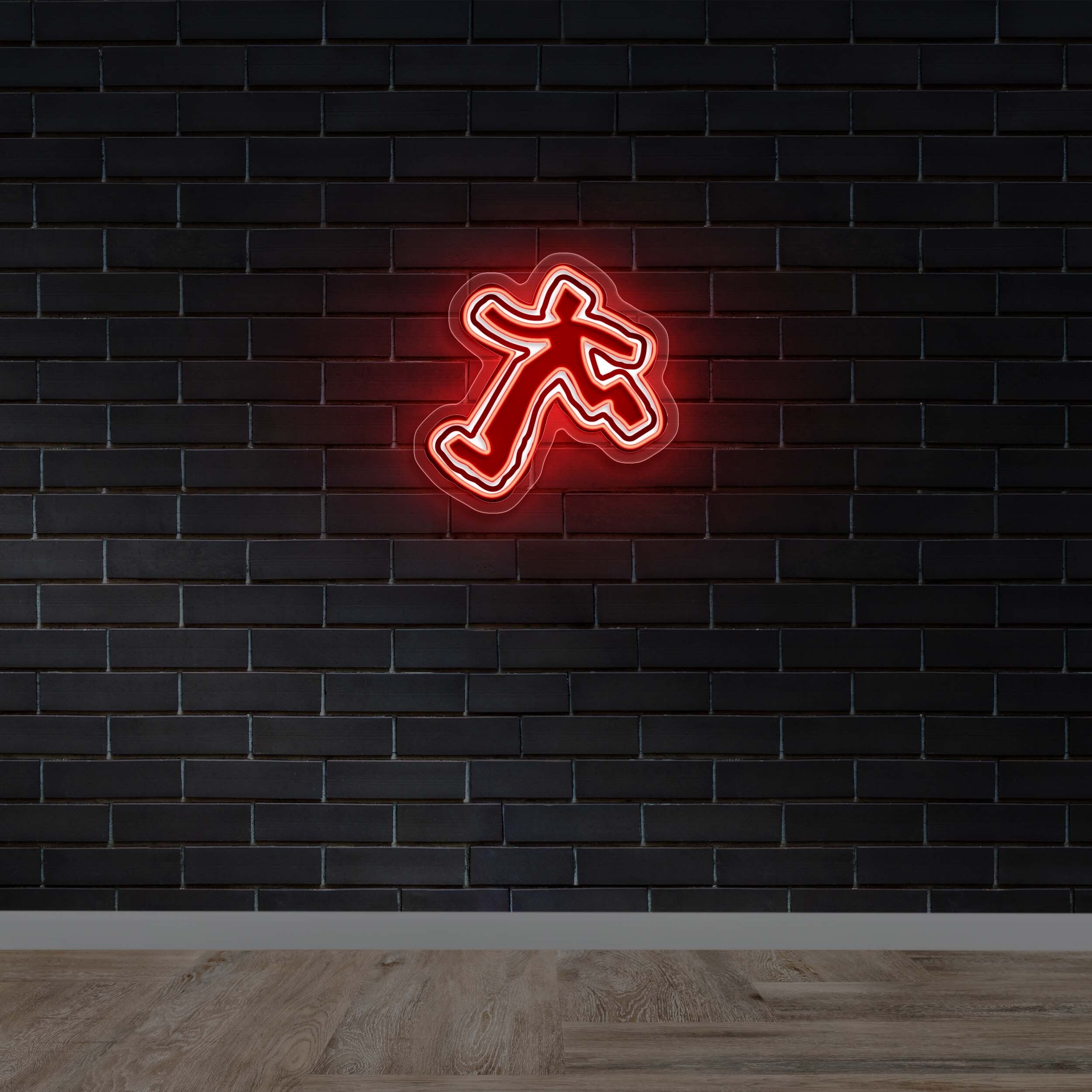 Running Man Logo - Premium Neon Artwork