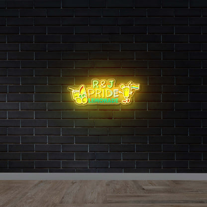 R & J Pride Lemonade - Premium Neon Artwork