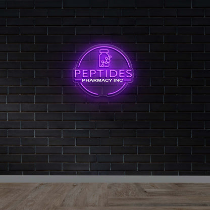 PEPTIDES - Premium Neon Artwork