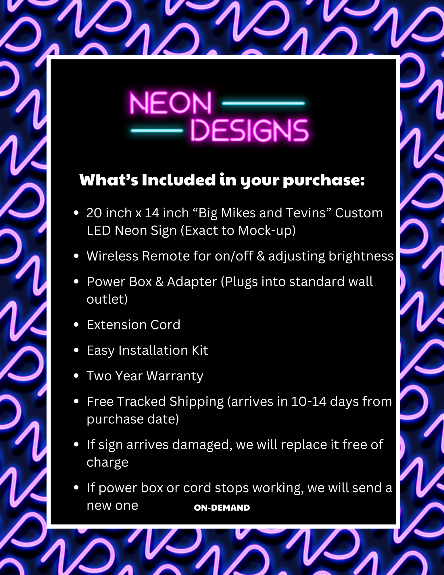 Big Mikes and Tevins -  Premium Neon Artwork