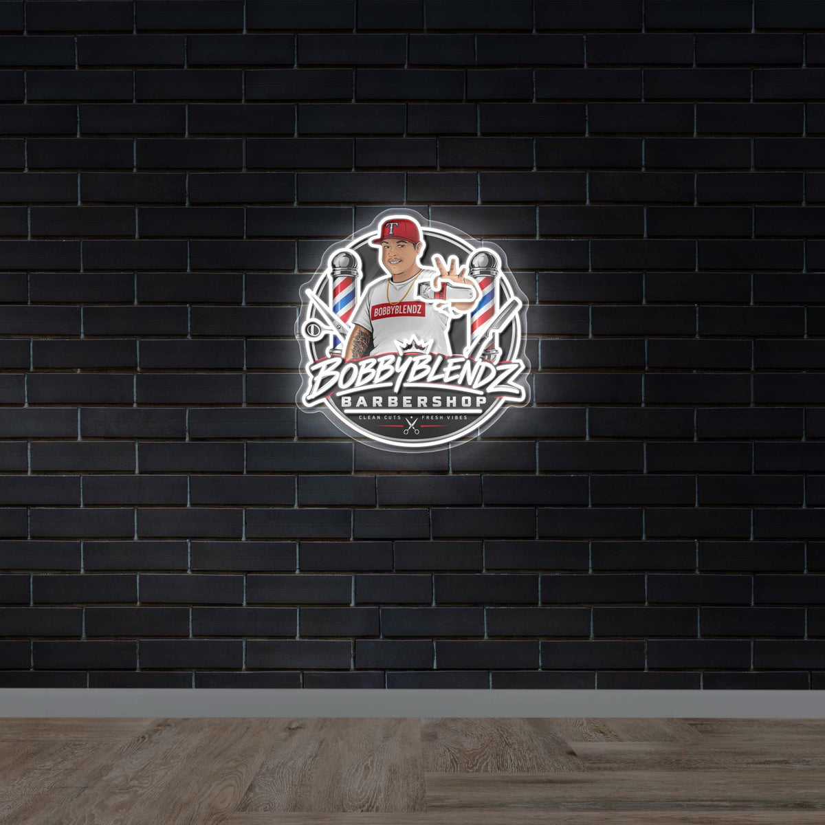 Bobby Blendz Barbershop - Premium Neon Artwork