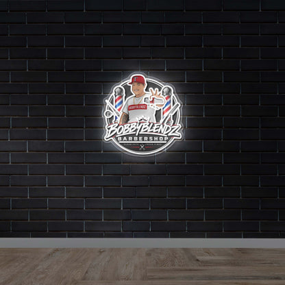 Bobby Blendz Barbershop - Premium Neon Artwork