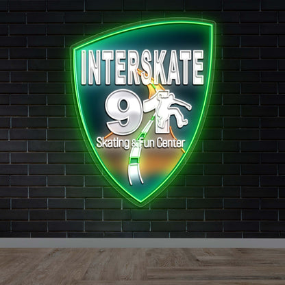 Interskate 91 Skating & Fun Center - Premium Neon Artwork