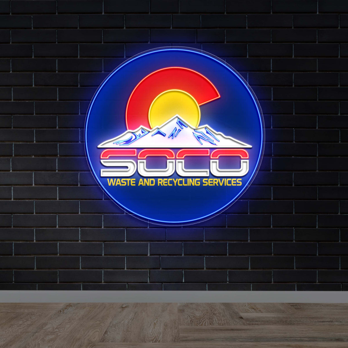 SOCO Waste and Recycling Services - Premium Neon Artwork