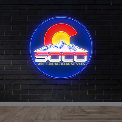 SOCO Waste and Recycling Services - Premium Neon Artwork
