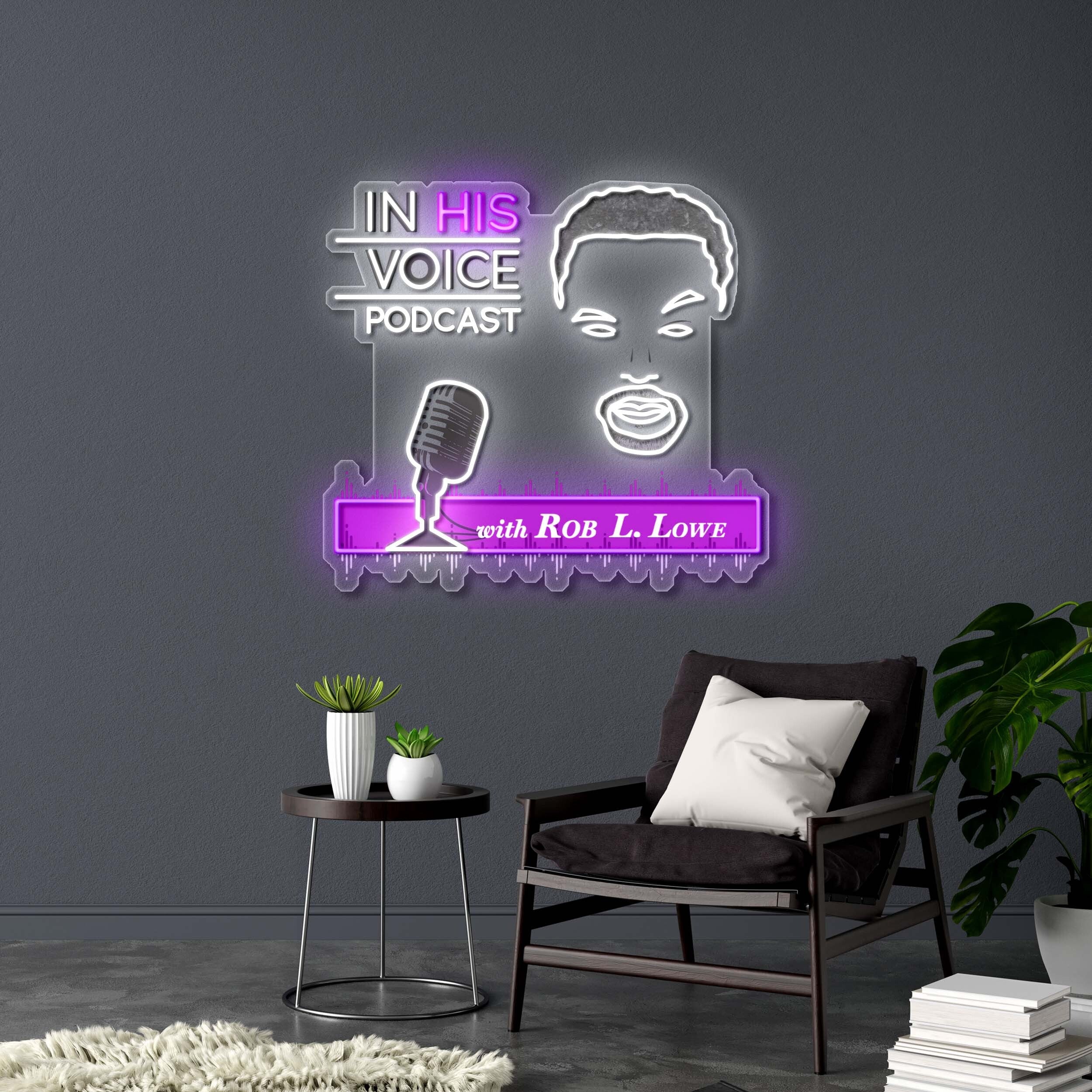 In His Voice Podcast - Premium Neon Artwork
