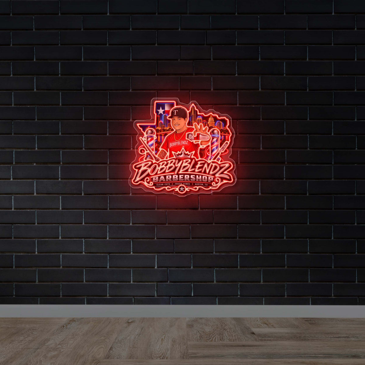 BOBBYBLENDZ BARBERSHOP - Premium Neon Artwork