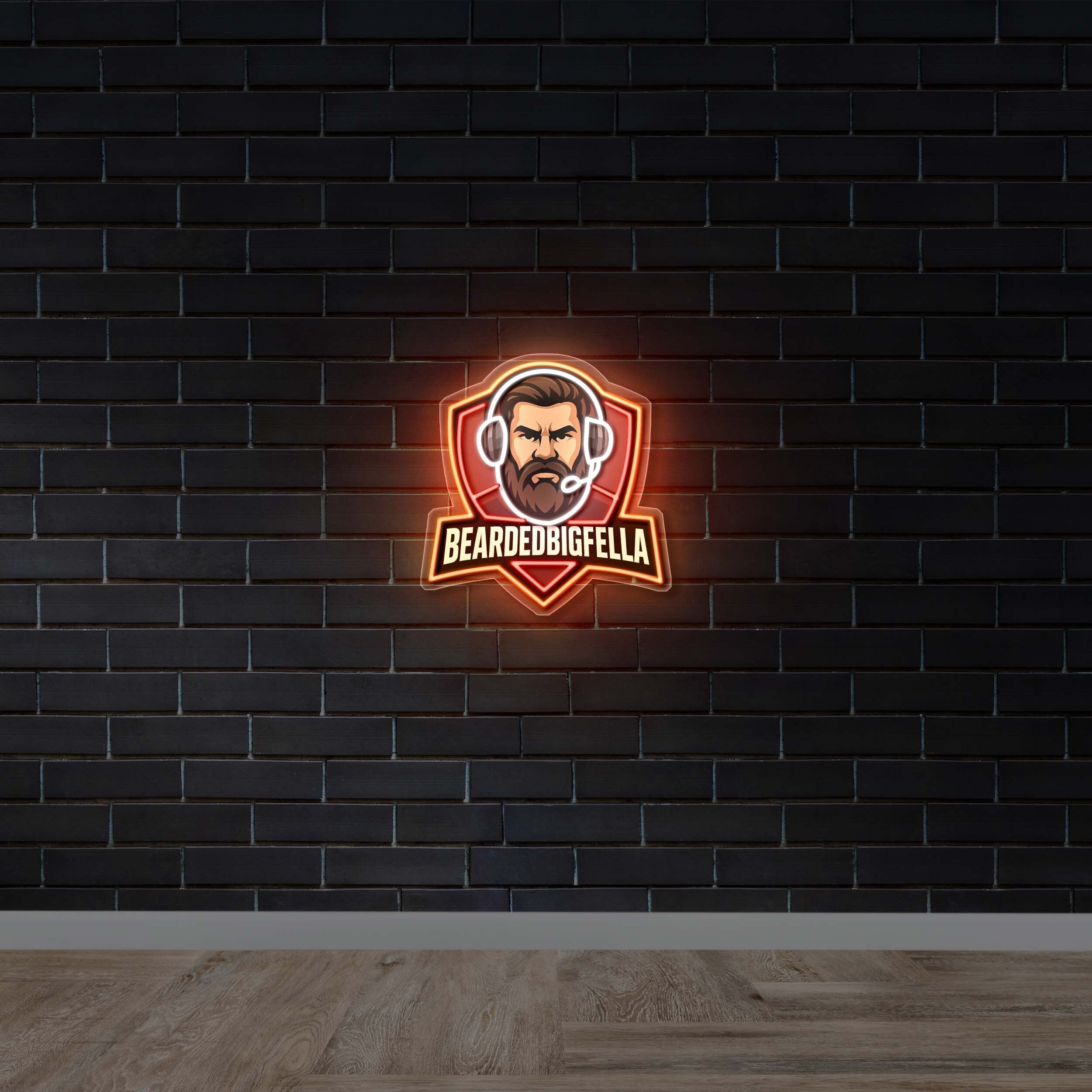 BeardedBigFella Neon Logo - Premium Neon Artwork