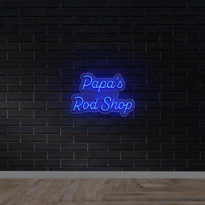 Papa's Rod Shop - Premium Neon Artwork