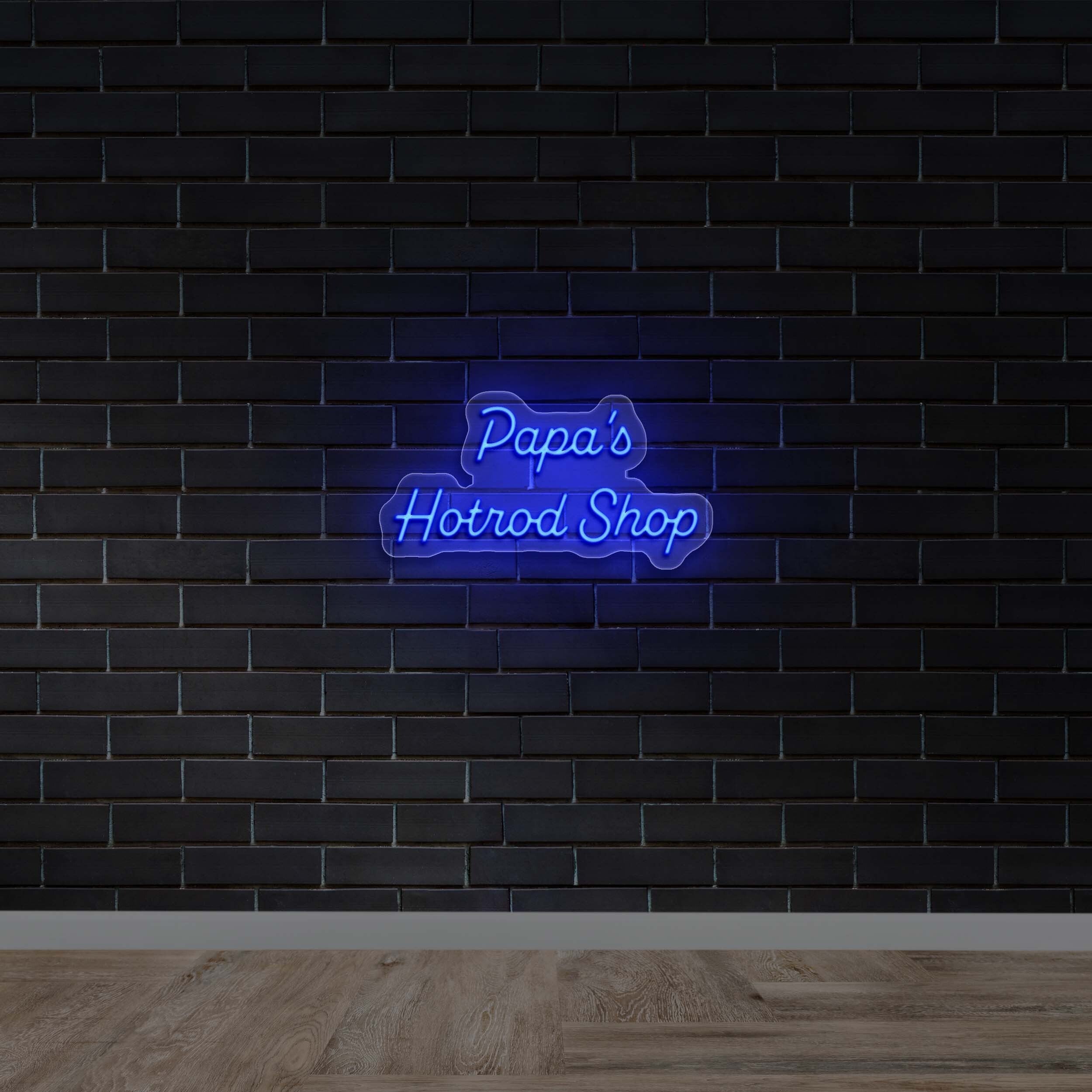 Papa's Hotrod Shop - Premium Neon Artwork
