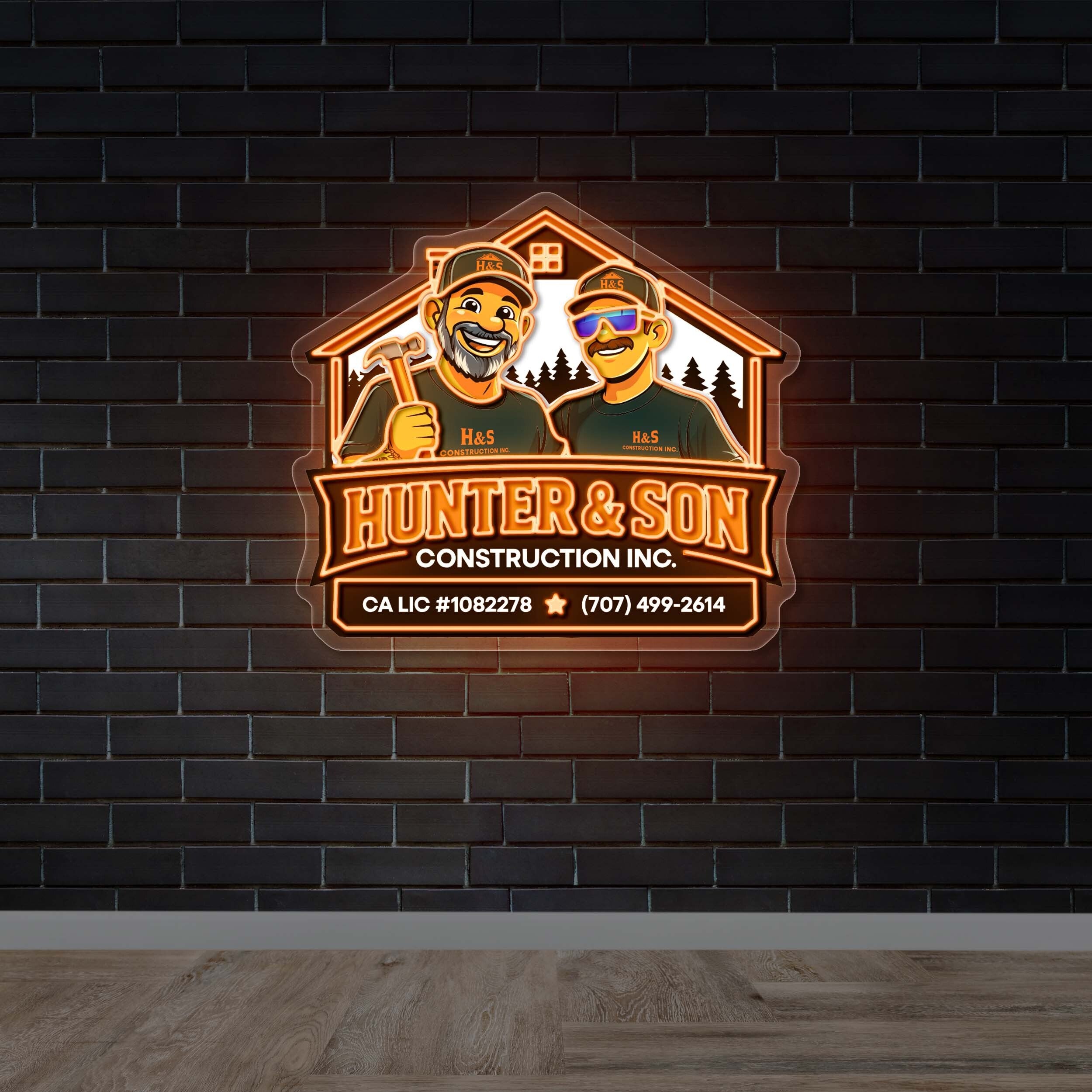 Hunter and Son Construction - Premium Neon Artwork